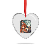 Baby Monkey Punch Heart Crystal Glass Ornament Three Punch Moon Orange Toy