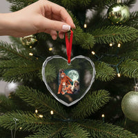 Baby Monkey Punch Heart Crystal Glass Ornament Three Punch Moon Orange Toy