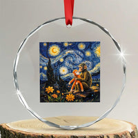 Baby Monkey Punch Starry Night Viral Trend Crystal Glass Ornament