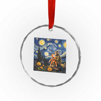 Baby Monkey Punch Starry Night Viral Trend Crystal Glass Ornament