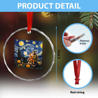 Baby Monkey Punch Starry Night Viral Trend Crystal Glass Ornament