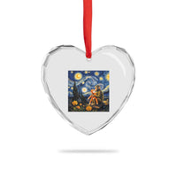 Baby Monkey Punch Starry Night Viral Trend Heart Crystal Glass Ornament