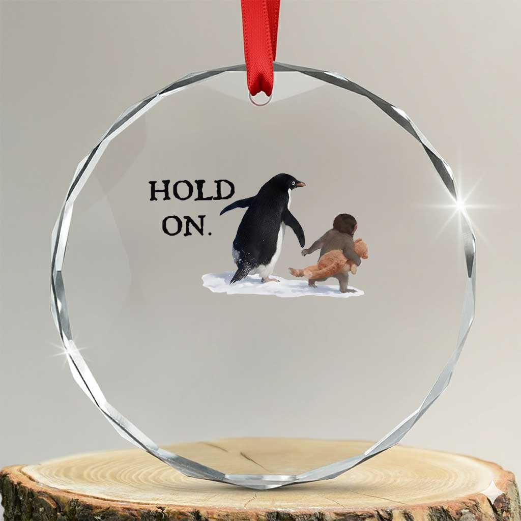 Baby Monkey Punch Viral Trend Crystal Glass Ornament Hold On