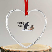 Baby Monkey Punch Viral Trend Heart Crystal Glass Ornament Hold On