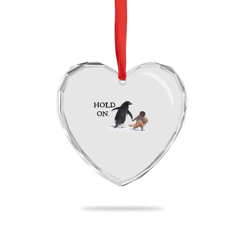 Baby Monkey Punch Viral Trend Heart Crystal Glass Ornament Hold On