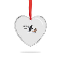 Baby Monkey Punch Viral Trend Heart Crystal Glass Ornament Hold On