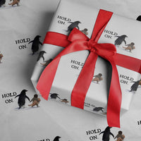 Baby Monkey Punch Viral Trend Wrapping Paper Roll Hold On