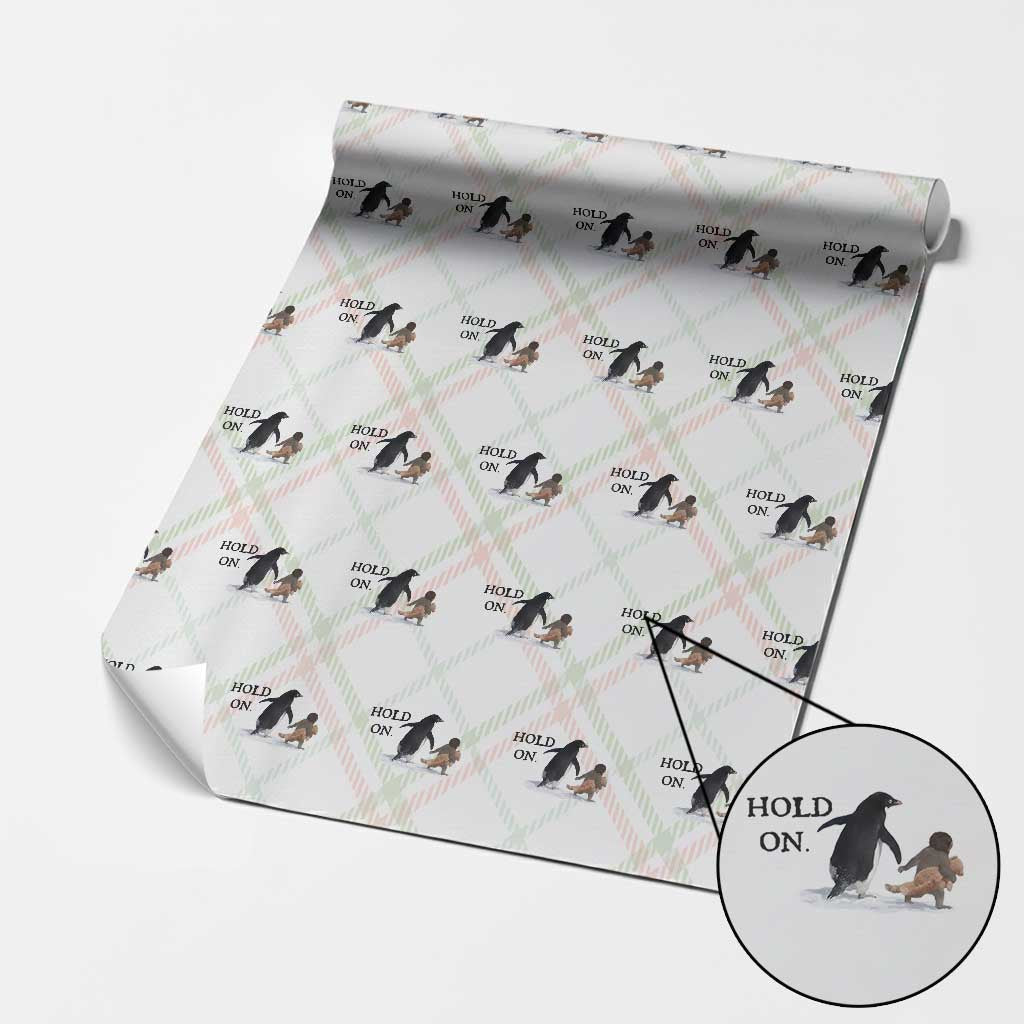 Baby Monkey Punch Viral Trend Wrapping Paper Roll Hold On
