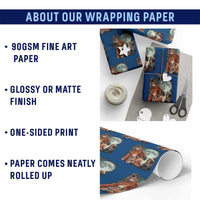 Baby Monkey Punch Wrapping Paper Roll Three Punch Moon Orange Toy