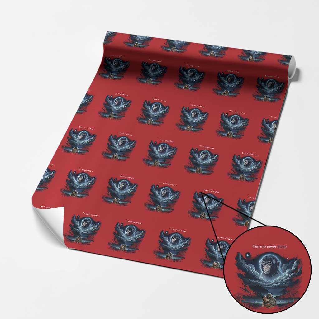 Baby Monkey Punch Wrapping Paper Roll You Are Never Alone Brave