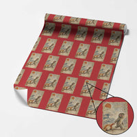 Baby Punch the Monkey Japanese Style Graphic Wrapping Paper Roll Dragging Plush Toy Vintage Art Gift