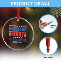 Back It Up Terry Put It In Reverse Oh Lawd Crystal Glass Ornament Funny 4th of July Fireworks Patriotic