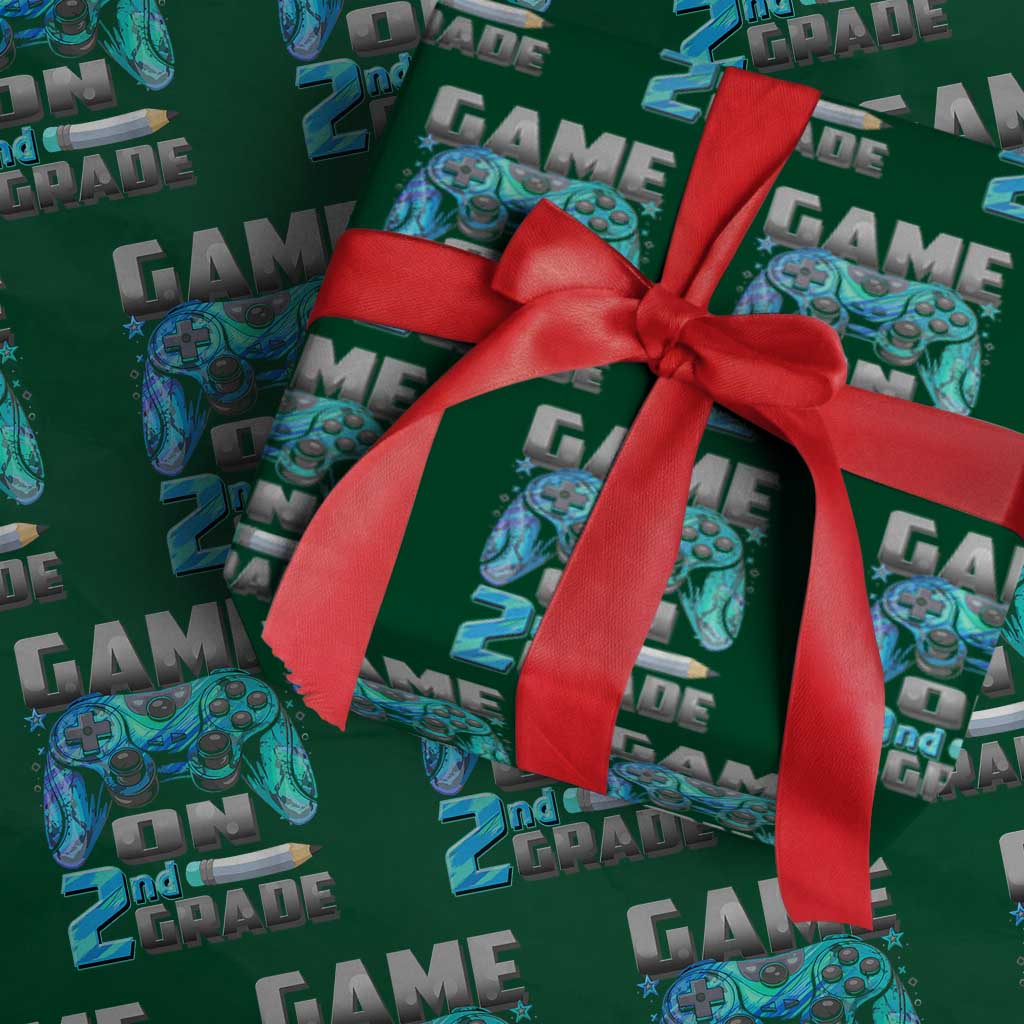 Back to School 2nd Grade Gamer Wrapping Paper Roll Boys Kids Back To School First Day - Wonder Print Shop