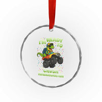Back To School Boy Dinosaur Crystal Glass Ornament I Am Ready To Crush Kindergarten - Wonder Print Shop