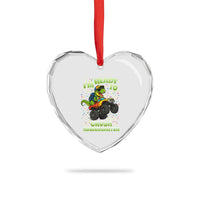 Back To School Boy Dinosaur Heart Crystal Glass Ornament I Am Ready To Crush Kindergarten - Wonder Print Shop