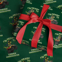 Back To School Boy Dinosaur Wrapping Paper Roll I Am Ready To Crush Kindergarten - Wonder Print Shop