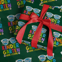 Back to School Kinder Wrapping Paper Roll Funny Kindergarten Teacher Team - Wonder Print Shop