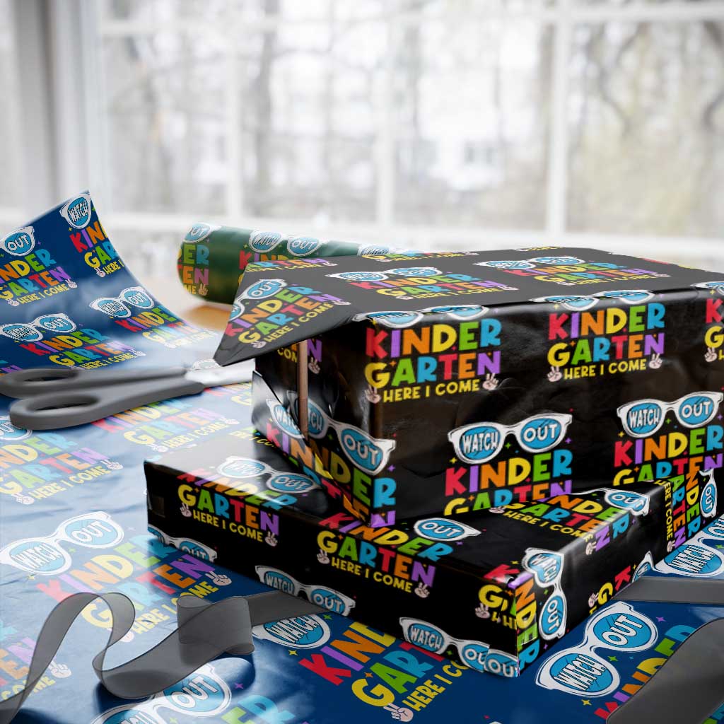 Back to School Kinder Wrapping Paper Roll Funny Kindergarten Teacher Team - Wonder Print Shop