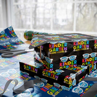Back to School Kinder Wrapping Paper Roll Funny Kindergarten Teacher Team - Wonder Print Shop