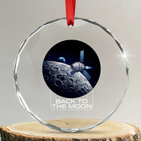 Back To The Moon Crystal Glass Ornament Lunar Mission Astronaut Space Lover