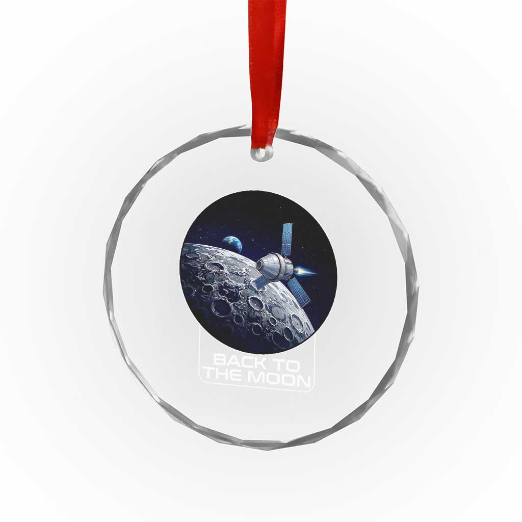Back To The Moon Crystal Glass Ornament Lunar Mission Astronaut Space Lover