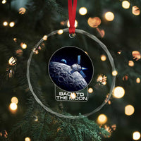 Back To The Moon Crystal Glass Ornament Lunar Mission Astronaut Space Lover