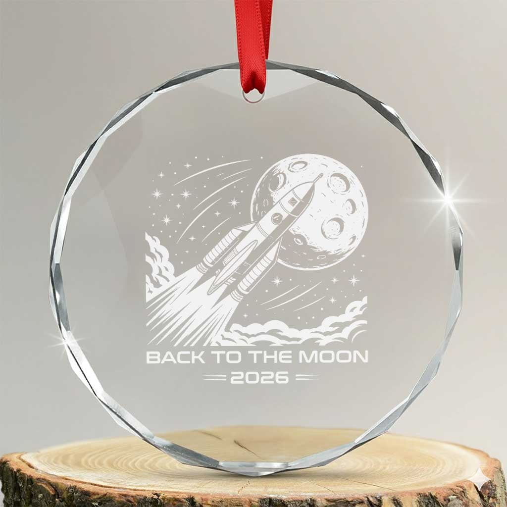 Back To The Moon Crystal Glass Ornament Space Exploration Moon Journey 2026