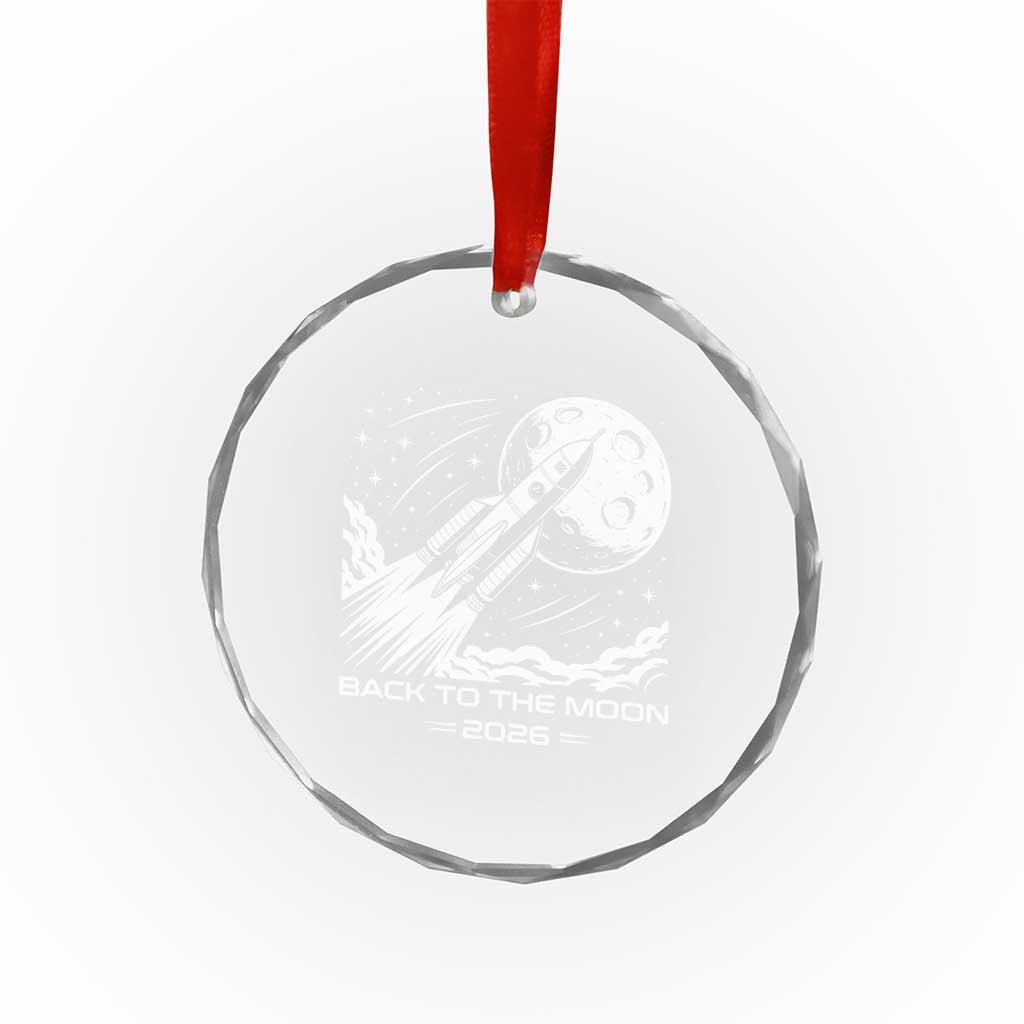 Back To The Moon Crystal Glass Ornament Space Exploration Moon Journey 2026