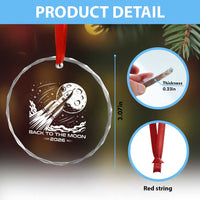 Back To The Moon Crystal Glass Ornament Space Exploration Moon Journey 2026