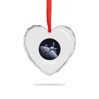 Back To The Moon Heart Crystal Glass Ornament Lunar Mission Astronaut Space Lover