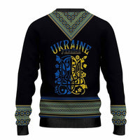 Ukraine Folk Patterns Knitted Sweatshirt Unity Day LT7