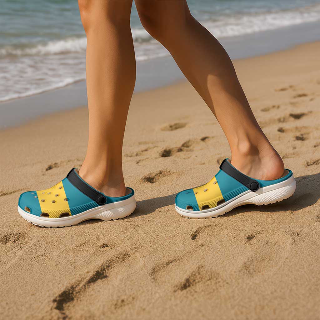 Bahamas Clogs Shoes Heritage Palette Flag-Inspired - Wonder Print Shop