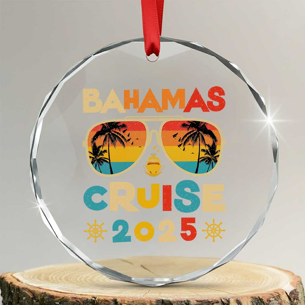 Bahamas Cruise Crystal Glass Ornament Cruisin Together Matching Family Cruise 2025 TS10