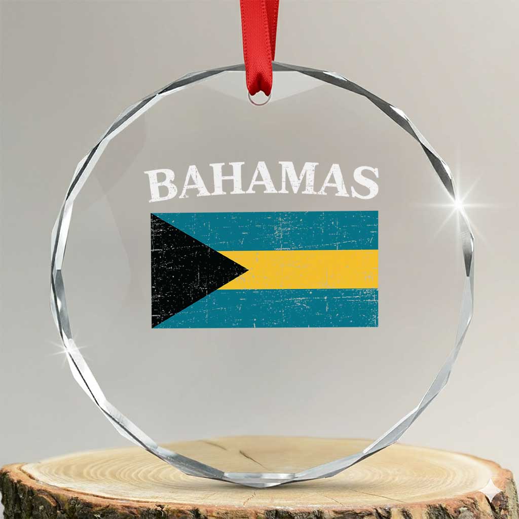 Bahamas Flag Crystal Glass Ornament Retro Vintage Bahamian Gifts TS10