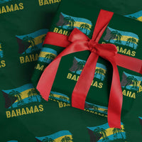 Bahamas Flag Wrapping Paper Roll Tropical Island Palm Trees Bahamian Gifts - Wonder Print Shop