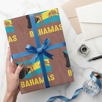 Bahamas Flag Wrapping Paper Roll Tropical Island Palm Trees Bahamian Gifts - Wonder Print Shop