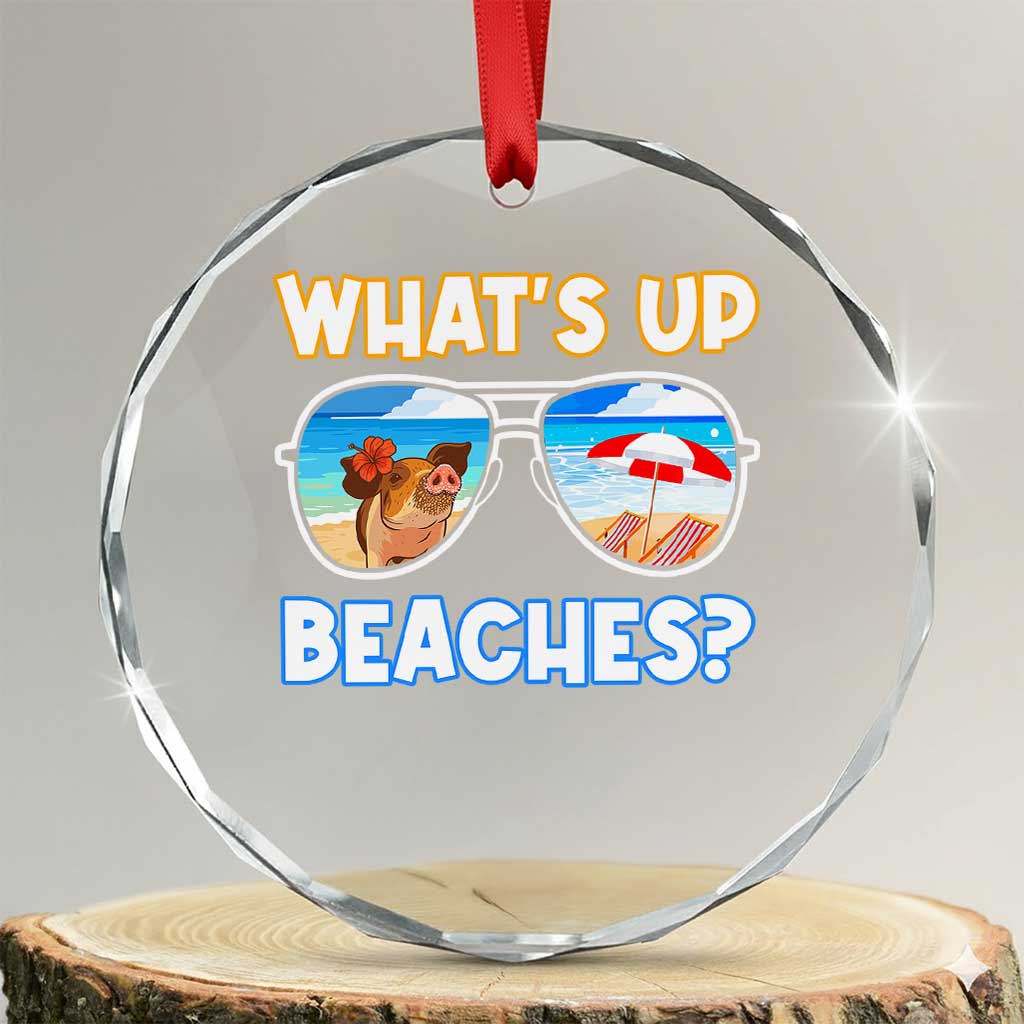 Bahamas Swimming Pigs Crystal Glass Ornament Pig Swim Caribbean Beach Summer Vacation TS10