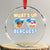 Bahamas Swimming Pigs Crystal Glass Ornament Pig Swim Caribbean Beach Summer Vacation TS10