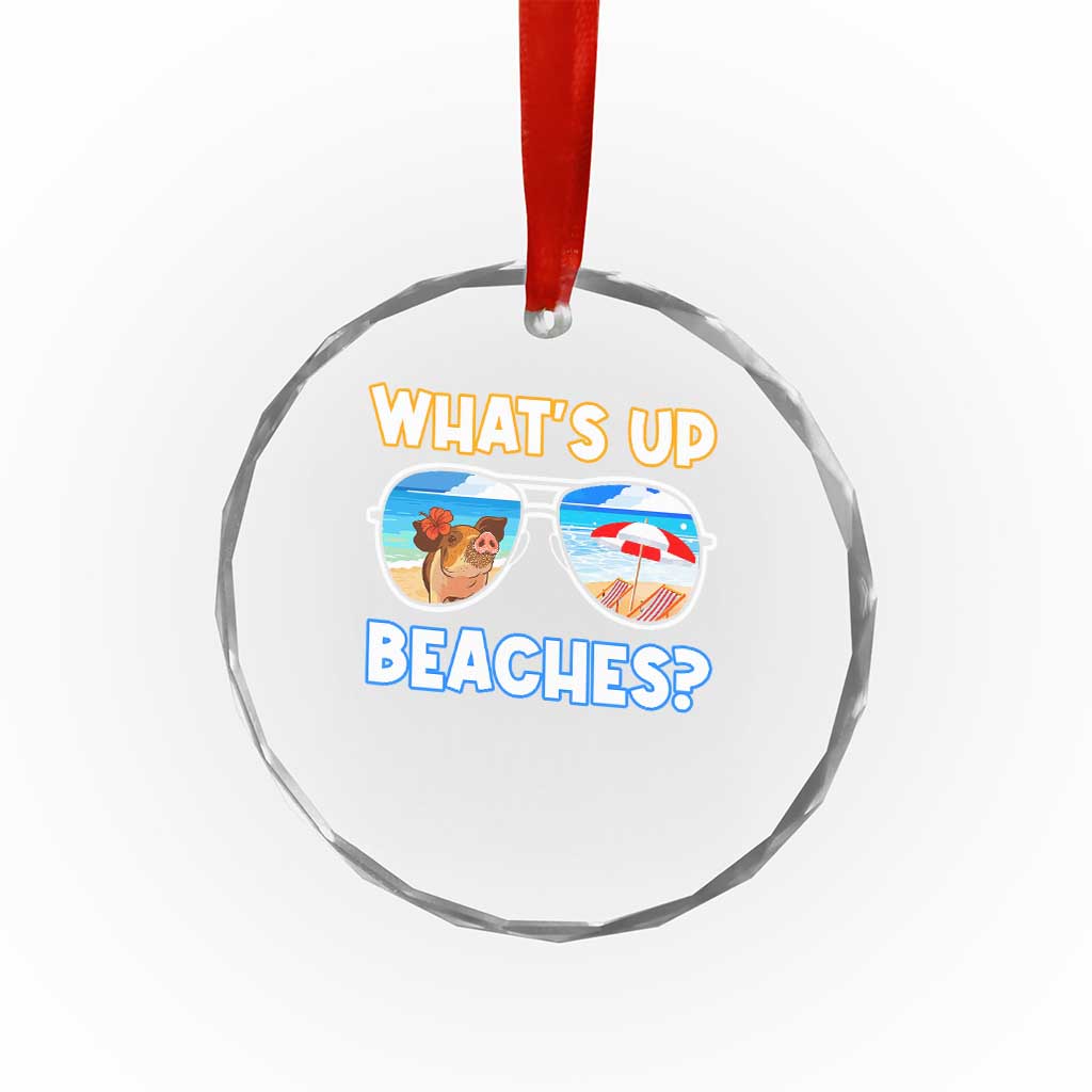 Bahamas Swimming Pigs Crystal Glass Ornament Pig Swim Caribbean Beach Summer Vacation TS10