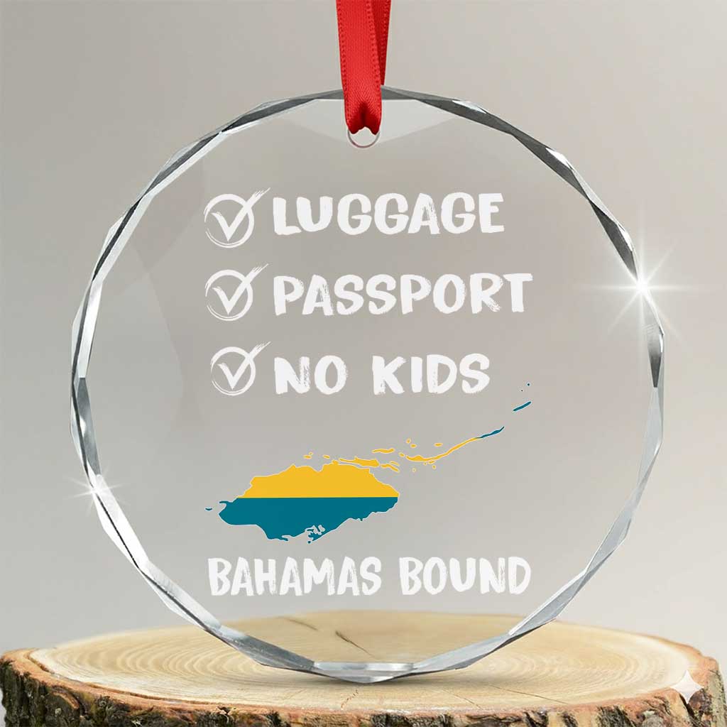Bahamas Vacation Crystal Glass Ornament Funny Tropical Island Summer Travel TS10