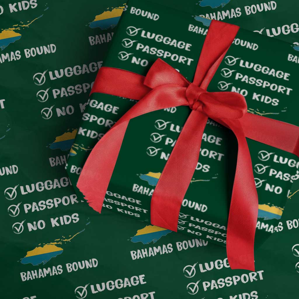 Bahamas Vacation Wrapping Paper Roll Funny Tropical Island Summer Travel - Wonder Print Shop