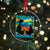 Bahamian Girl Crystal Glass Ornament Melanin Afro Messy Bun Black Woman Bahamas Flag TS10