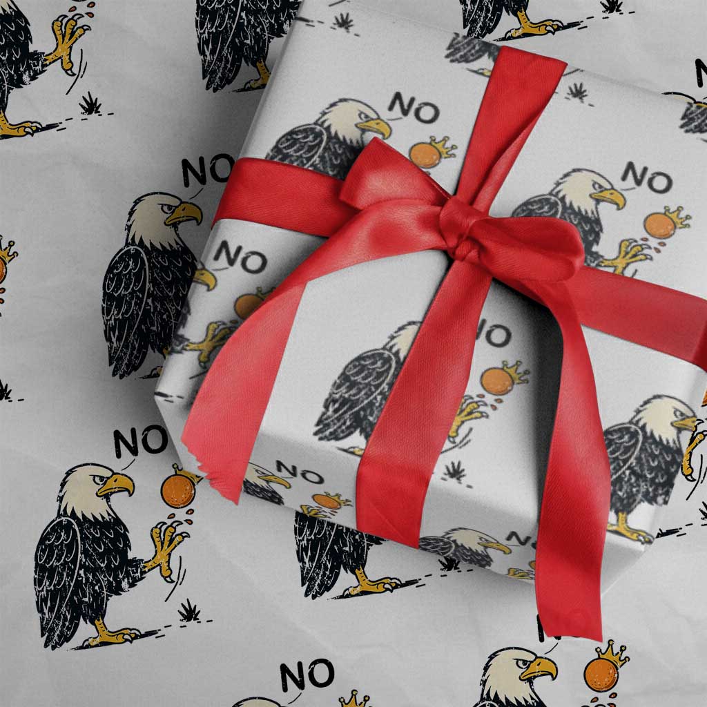 Bald Eagle No Kings In America Wrapping Paper Roll No Orange We The People Patriotic Political Statement - Wonder Print Shop