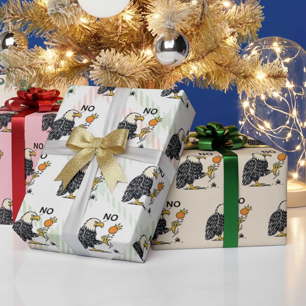 Bald Eagle No Kings In America Wrapping Paper Roll No Orange We The People Patriotic Political Statement - Wonder Print Shop