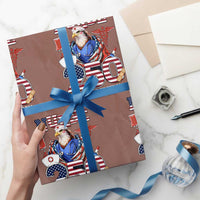 Bald Eagle Nurse 250 Years Of Freedom Wrapping Paper Roll Patriotic American Nurse Gift