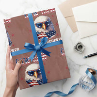Bald Eagle Patriotic Wrapping Paper Roll Caw Caw Motherfucker American Flag - Wonder Print Shop
