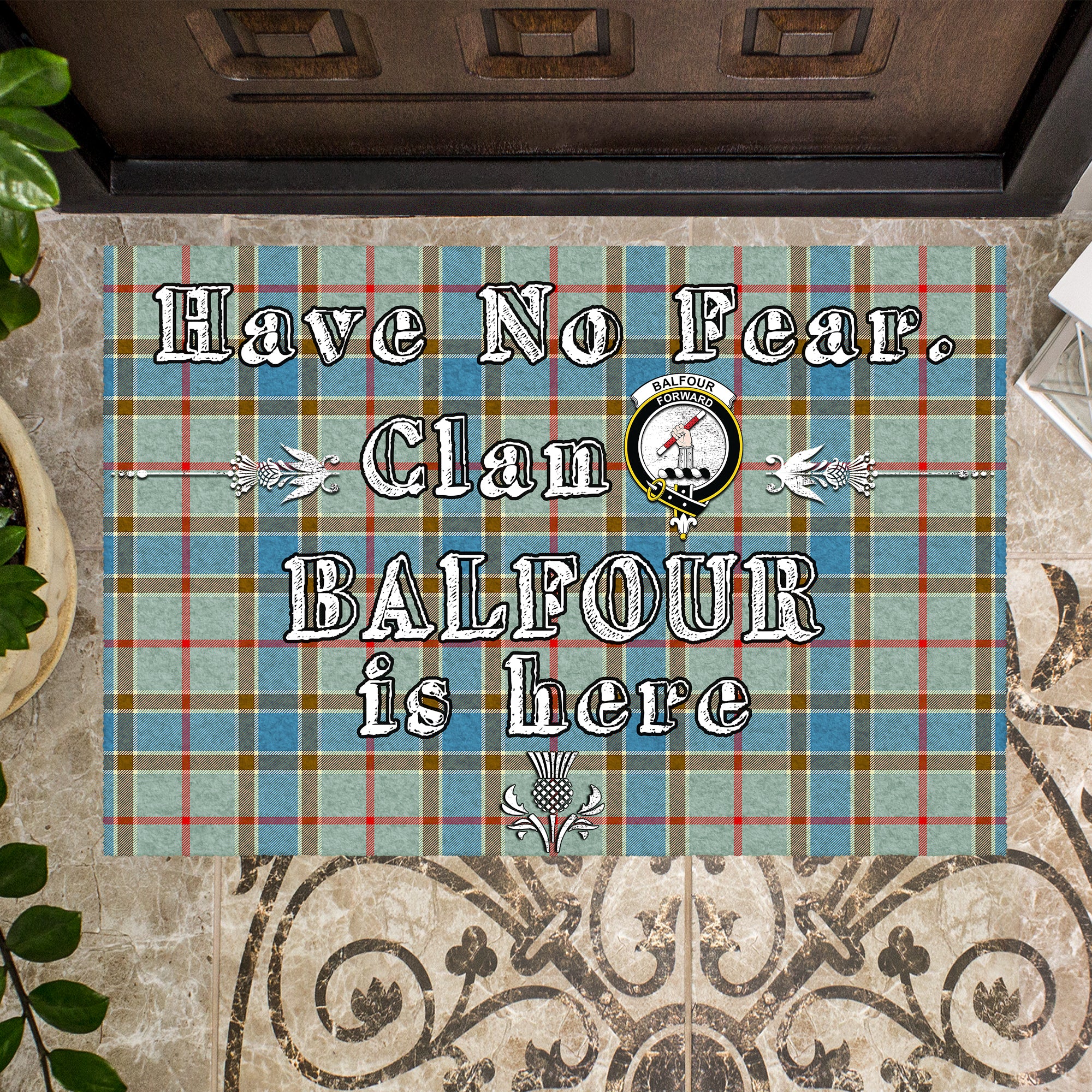 balfour-blue-clan-tartan-door-mat-family-crest-have-no-fear-tartan-door-mat
