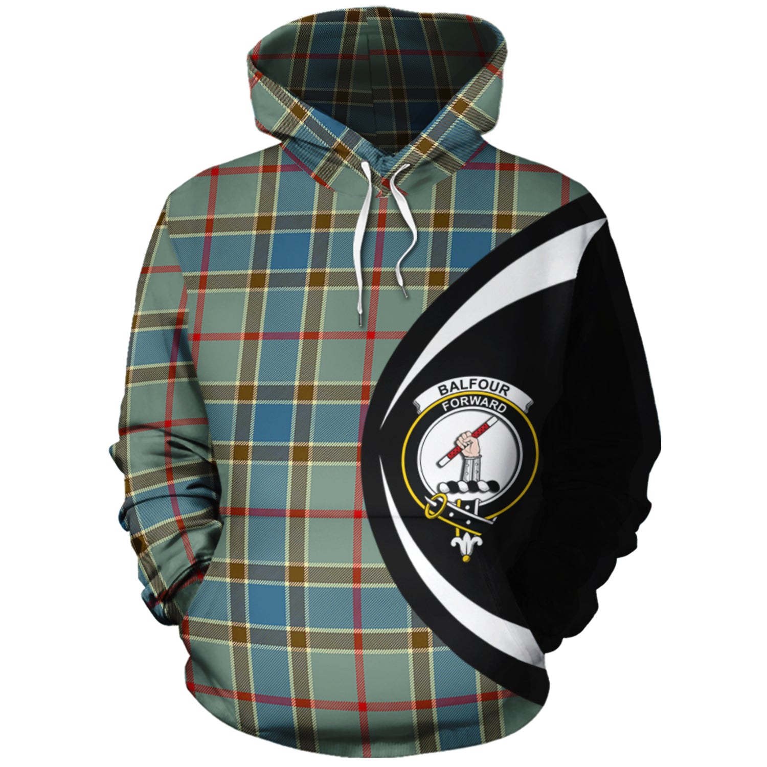 scottish-balfour-blue-clan-crest-circle-style-tartan-hoodie