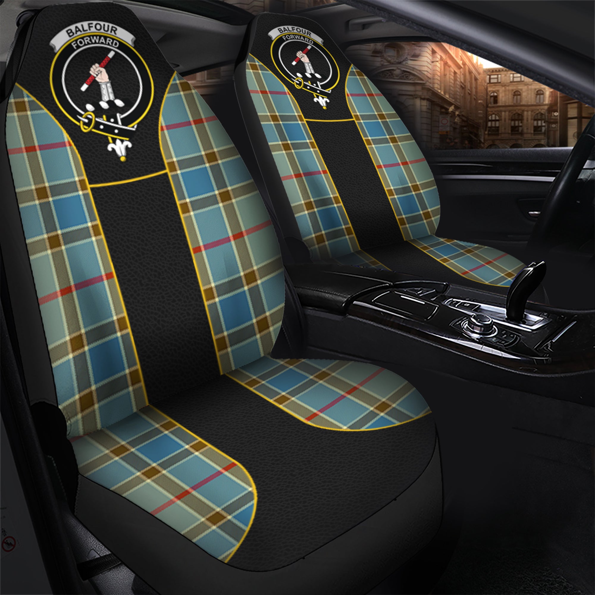 scottish-balfour-blue-tartan-crest-car-seat-cover-special-style