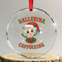 Ballerina Cappuccina Crystal Glass Ornament Funny Italian Brainrot Meme Christmas Gift - Wonder Print Shop
